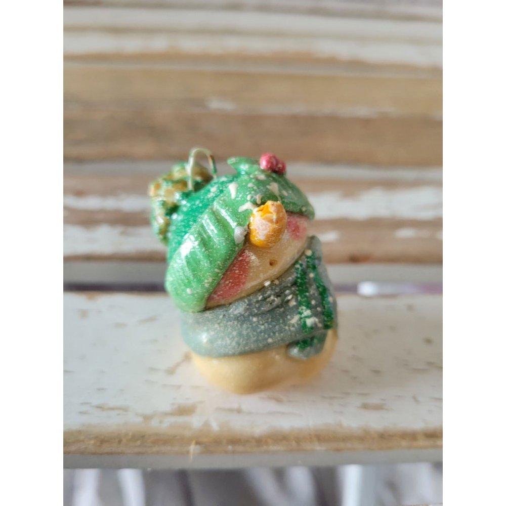 Handmade snowman windchill 1988 RJR ornament Xmas holiday tree